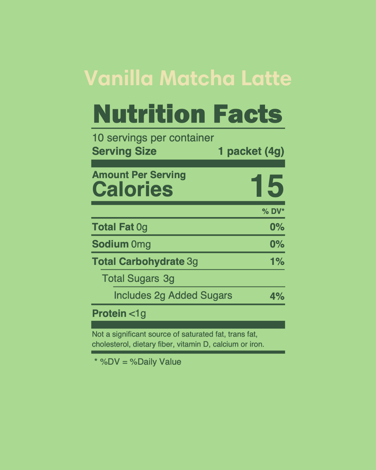 Vanilla Matcha Latté 20pk (10 Pack x 2)